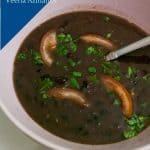 Pinterest friendly image for black bean soup