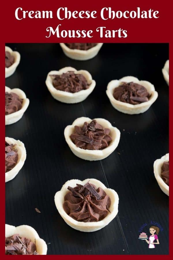Rich Creamy and indulgent mini chocolate tarts aka Cream Cheese Chocolate Mousse Tart in just 10 minutes