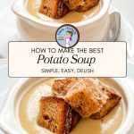 Pinterest image for crockpot slow cooker potato soup.