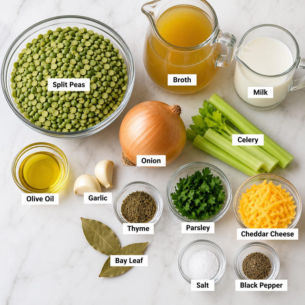 Ingredients for a slow cooker soup.
