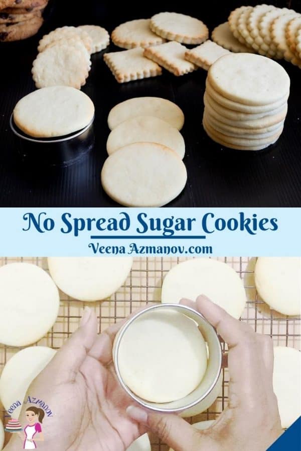 Pinterest image for no spread cookies.