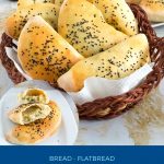 Pinterest image for potato stuffed pita.