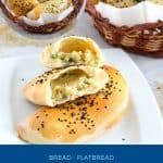 Pinterest image for potato stuffed pita.