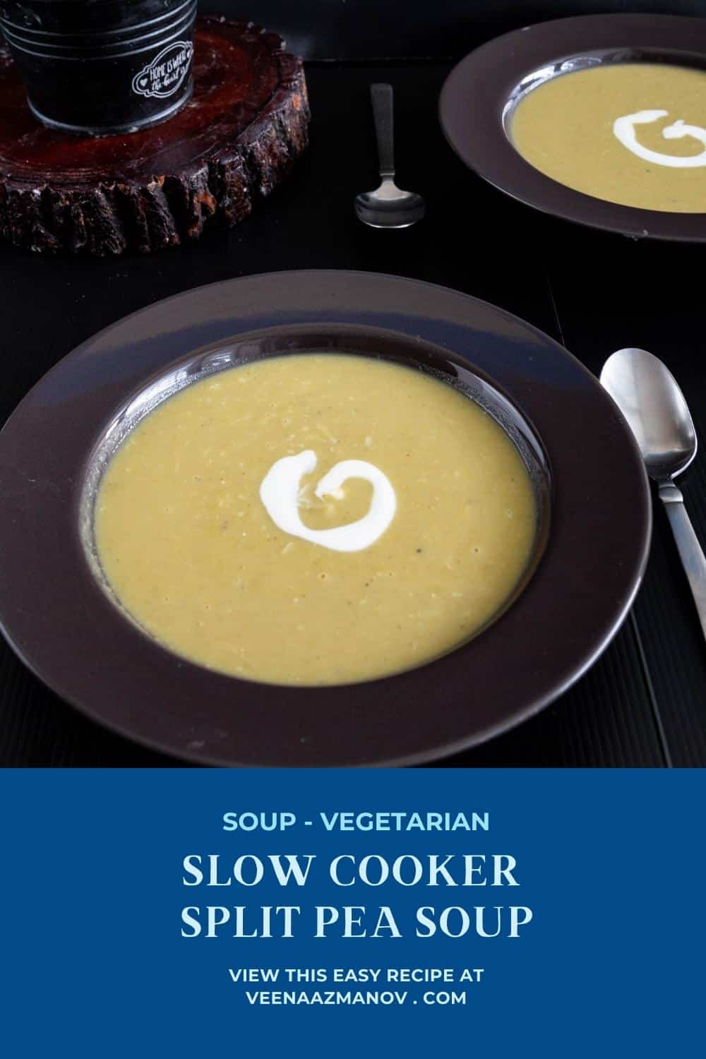 Pinterest image for slow cooker soup.