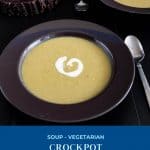 Pinterest image for crockpot soup.