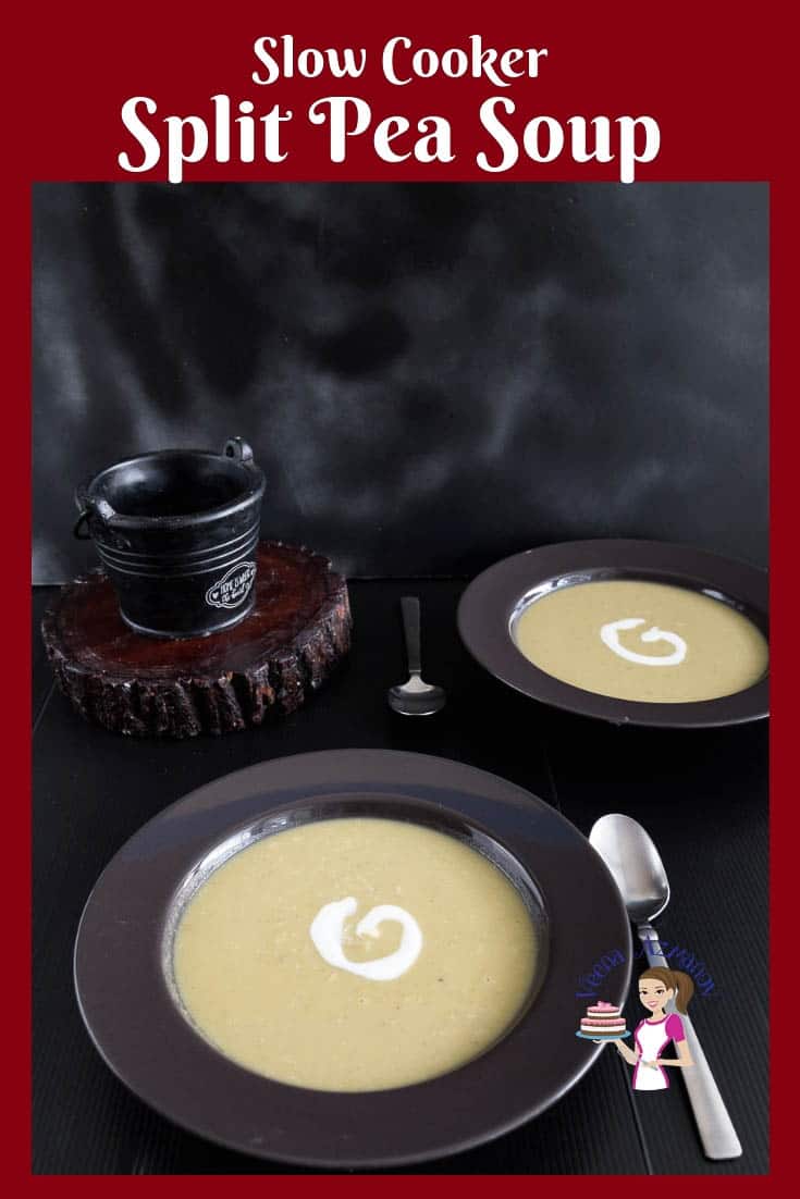 The ultimate Creamy Split Pea Soup Recipe for winter. Vegetarian without ham bone.
