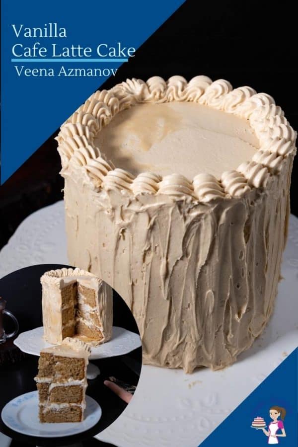 This cafe latte cake with coffee buttercream is a vanilla butter based cake with cafe latte for flavor. Best Coffee Layer Cake Recipe