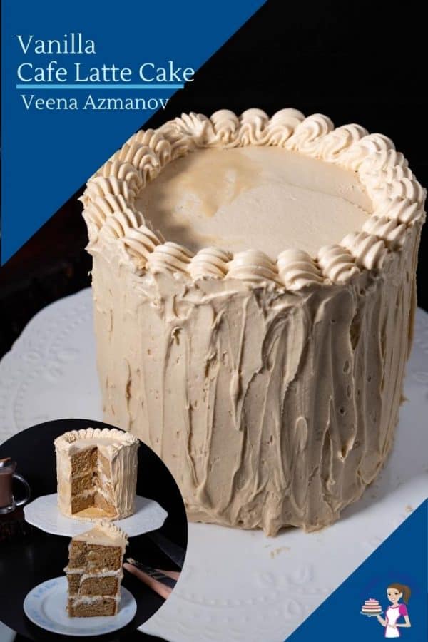 This cafe latte cake with coffee buttercream is a vanilla butter based cake with cafe latte for flavor. Best Coffee Layer Cake Recipe