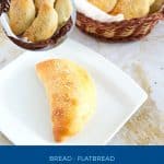 Pinterest image for pita bread with cheese filling.