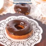 Pinterest image for chocolate glazed donuts.