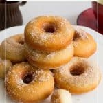 Pinterest image for cinnamon sugar donuts.