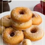 Pinterest image for deep fried donuts.
