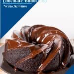 An chocolate cake image for sharing on pinteres