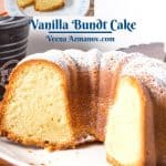 Pinterest image for bundt cake vanilla.
