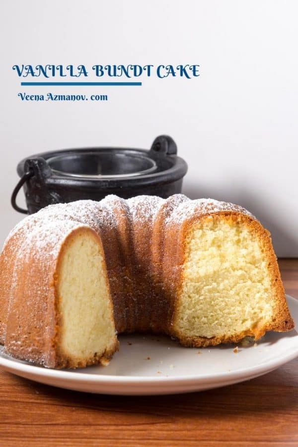 Classic Vanilla Bundt Cake Butter Pound Cake Veena Azmanov