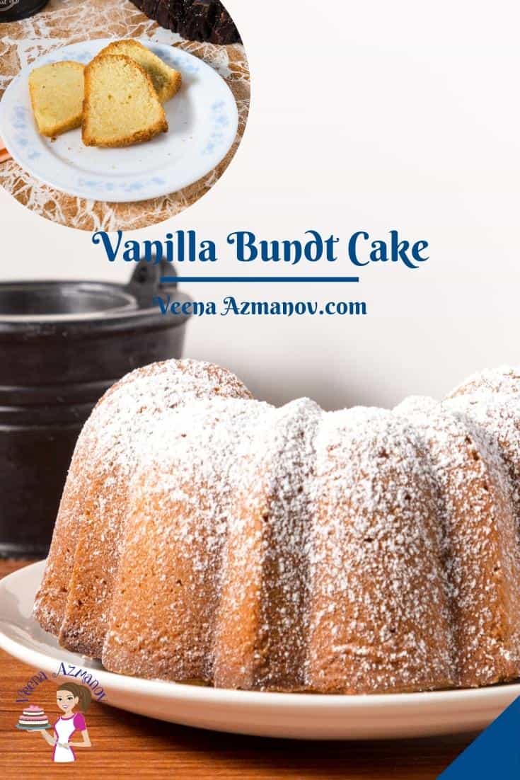 Pinterest image for bundt cake vanilla.