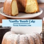 Pinterest image for bundt cake vanilla.