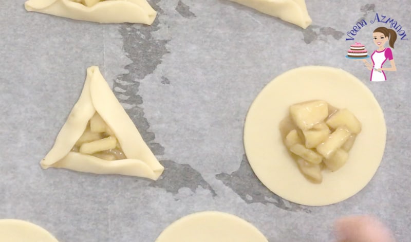 Progress Pictures - Hamantaschen Cookies - Folding the cookies
