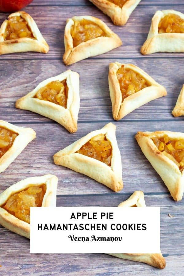 Pinterest image for Apple Pie Hamantaschen.