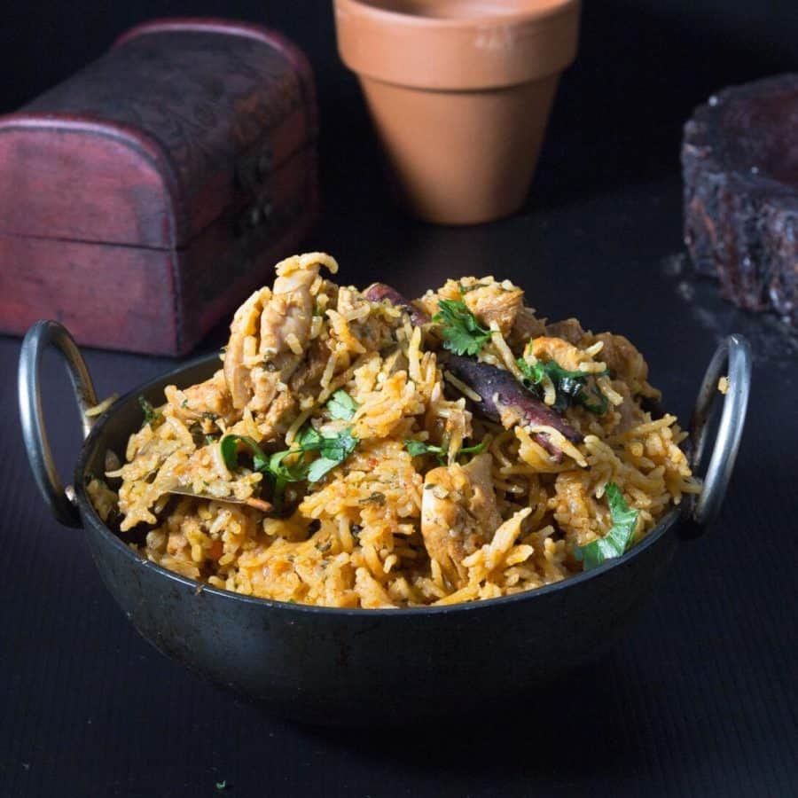 Instant Pot Chicken Biryani - Pressure Cooker Biryani - Veena Azmanov ...