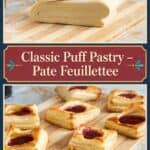 Pinterest image for Puff Pastry Pâte Feuilletée from Scratch.