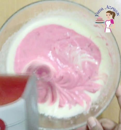 Progress Pictures - mixing the strawberry bundt cake