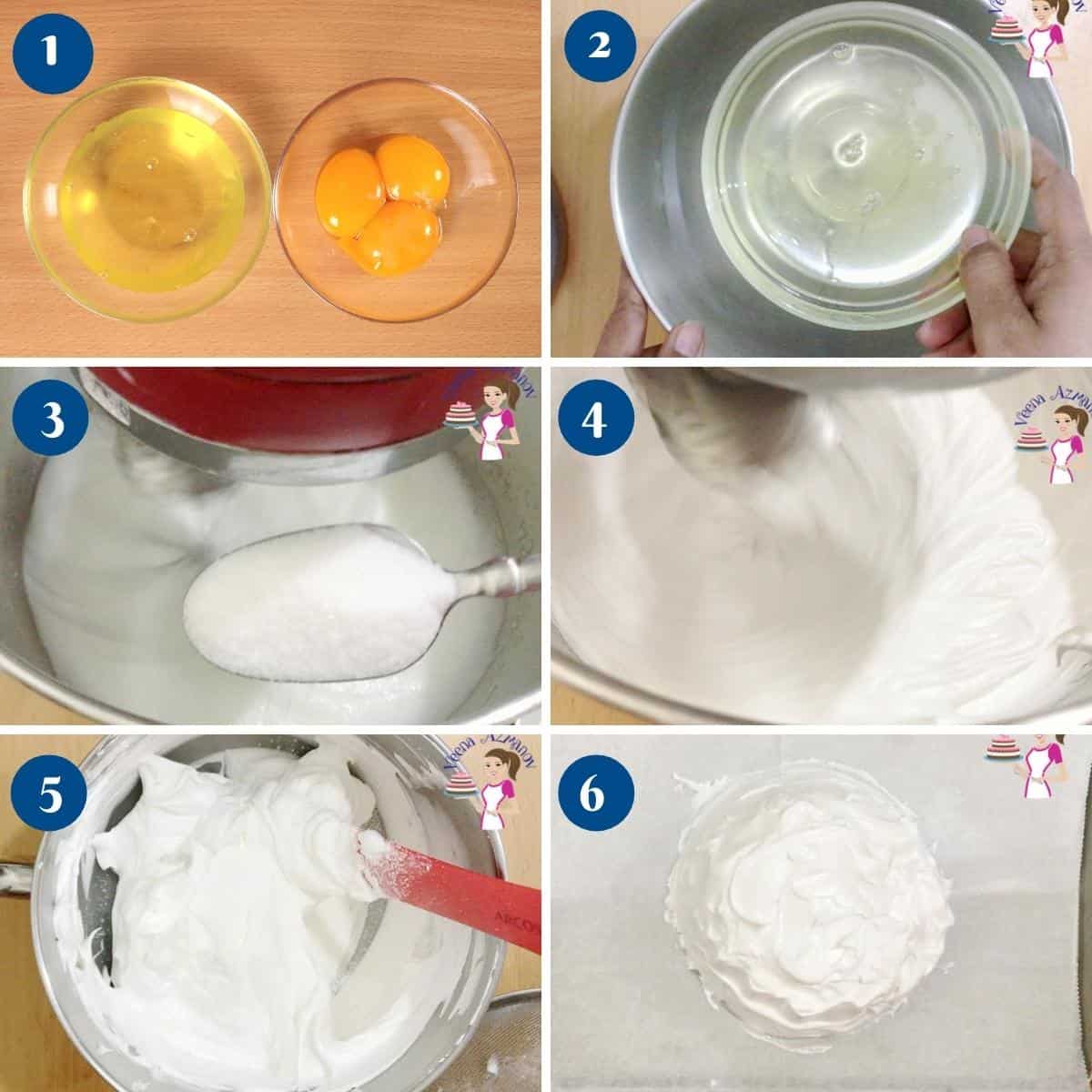 progress pictures collage how to make pavlova.