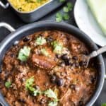 Pinterest image for Black Beans Curry.