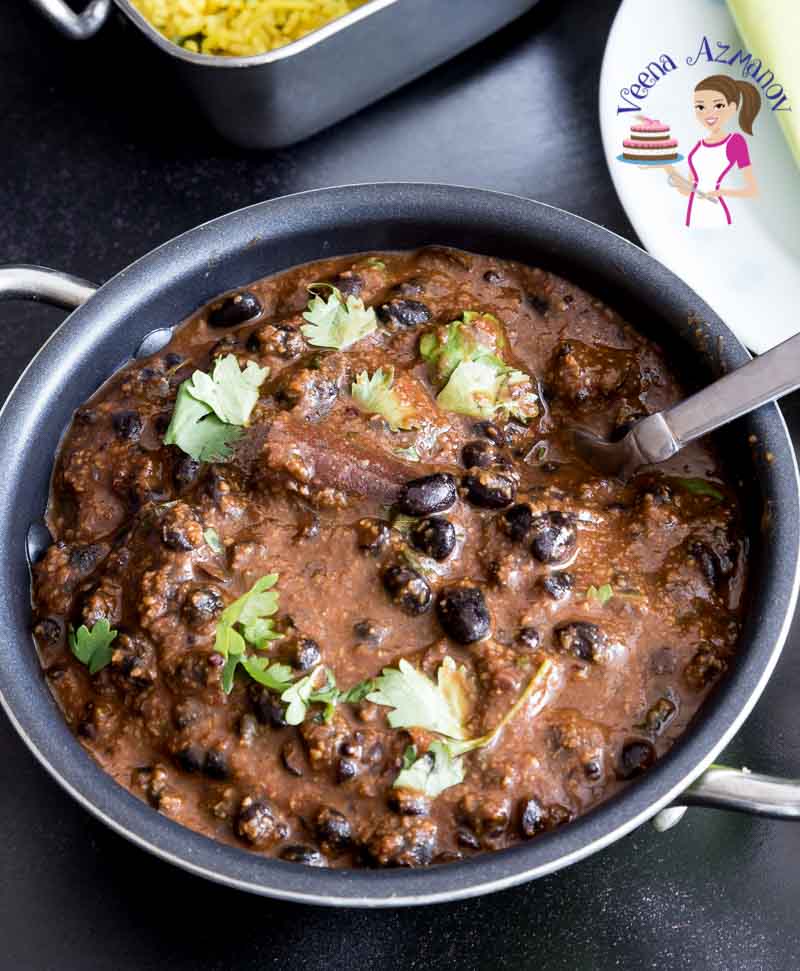 Indian Curry with Black Beans, Tomatoes, and Sour Cream
