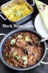 Indian Curry with Black Beans, Tomatoes, and Sour Cream