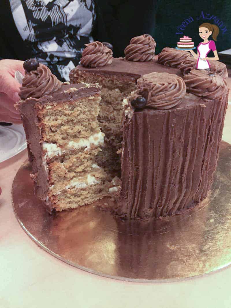 Layer cake, coffee, espresso, whipped ganache,