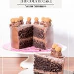 Pinterest image for gluten free chocolate cake.