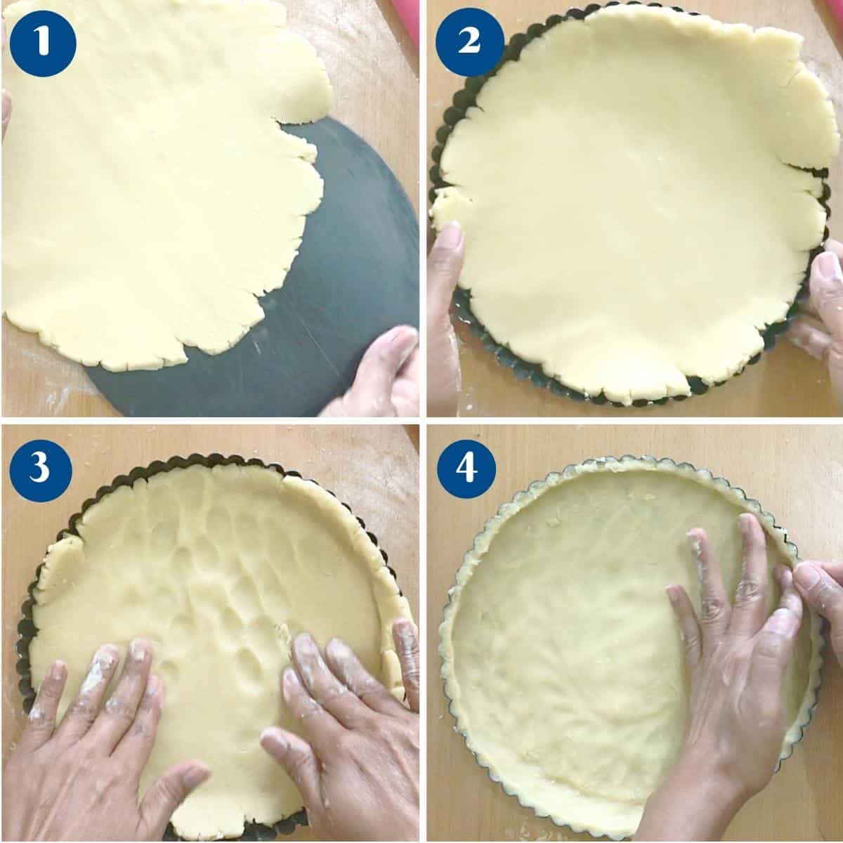 Progress pictures collage how to roll the shortcrust method 3.