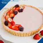 Pinterst image for panna cotta tart