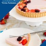 Pinterest image for panna cotta tart