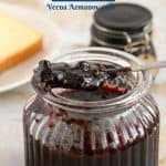 Pinterest image for blueberry jam no pectin.