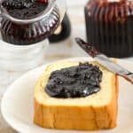 Pinterest image for blueberry jam without pectin low sugar.