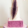 A geode decorated cake.