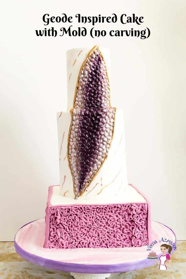 A geode decorated cake.