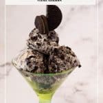 Pinterest image for ice cream with crushed Oreos.