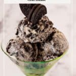 Pinterest image for Ice cream with Oreos.