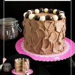 Pinterest image for Layer cake with Kahlua.