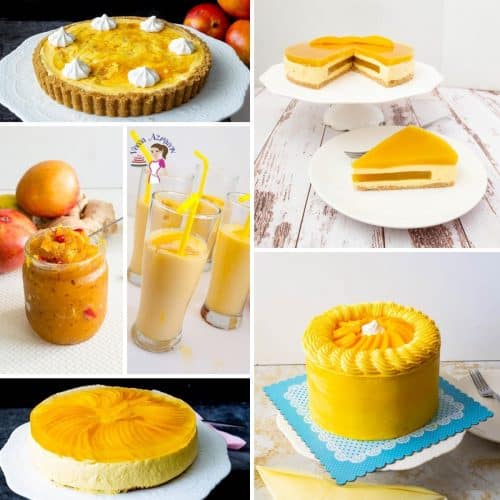 Collage for recipes made using mango.