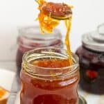 Pinterest image for marmalade with oranges.