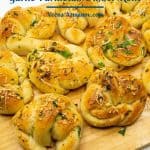 Pinterest image for garlic butter rolls.