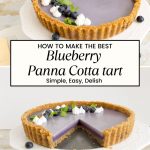 Pinterest image optimized for Panna Cotta tart with Blueberries.