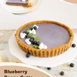 Pinterest image optimized for Panna Cotta tart with Blueberries.