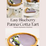 Pinterest image optimized for Panna Cotta tart with Blueberries.