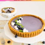 Pinterest image optimized for Panna Cotta tart with Blueberries.