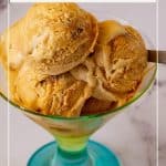 Pinterest image for ice cream with Dulce De Leche.